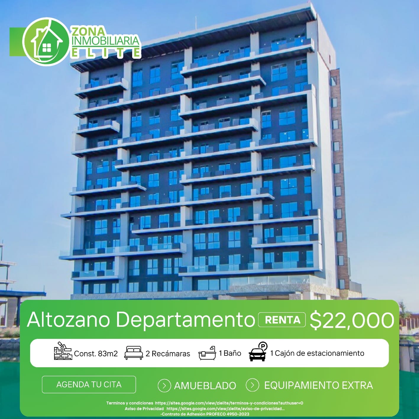 ALTOZANO DEPTO EN RENTA